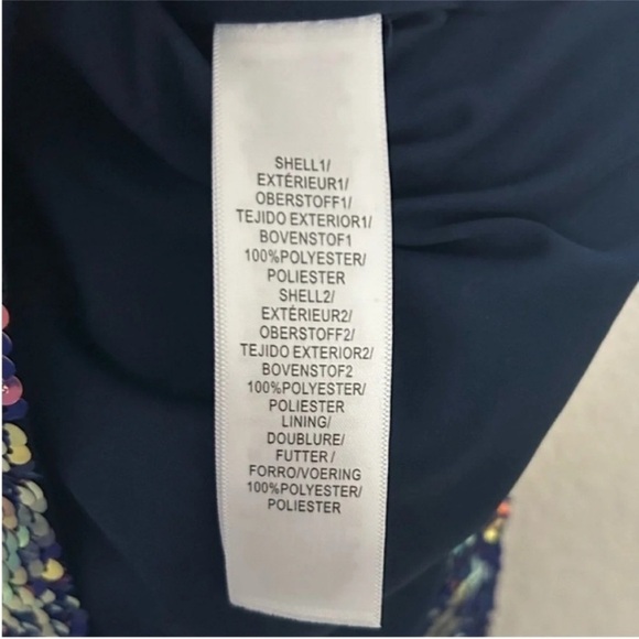 Aidan Mattox Iridescent Sequin One Shoulder Mini Cocktail Dress NWT - Picture 10 of 10